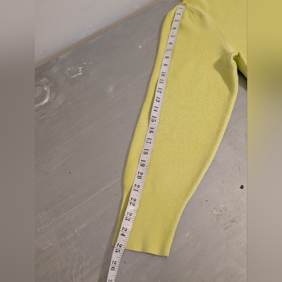 NWT Banana Republic Balloon Sleeve Knit 42%Cotton lime green Sweater Top Size XL - Picture 8 of 12